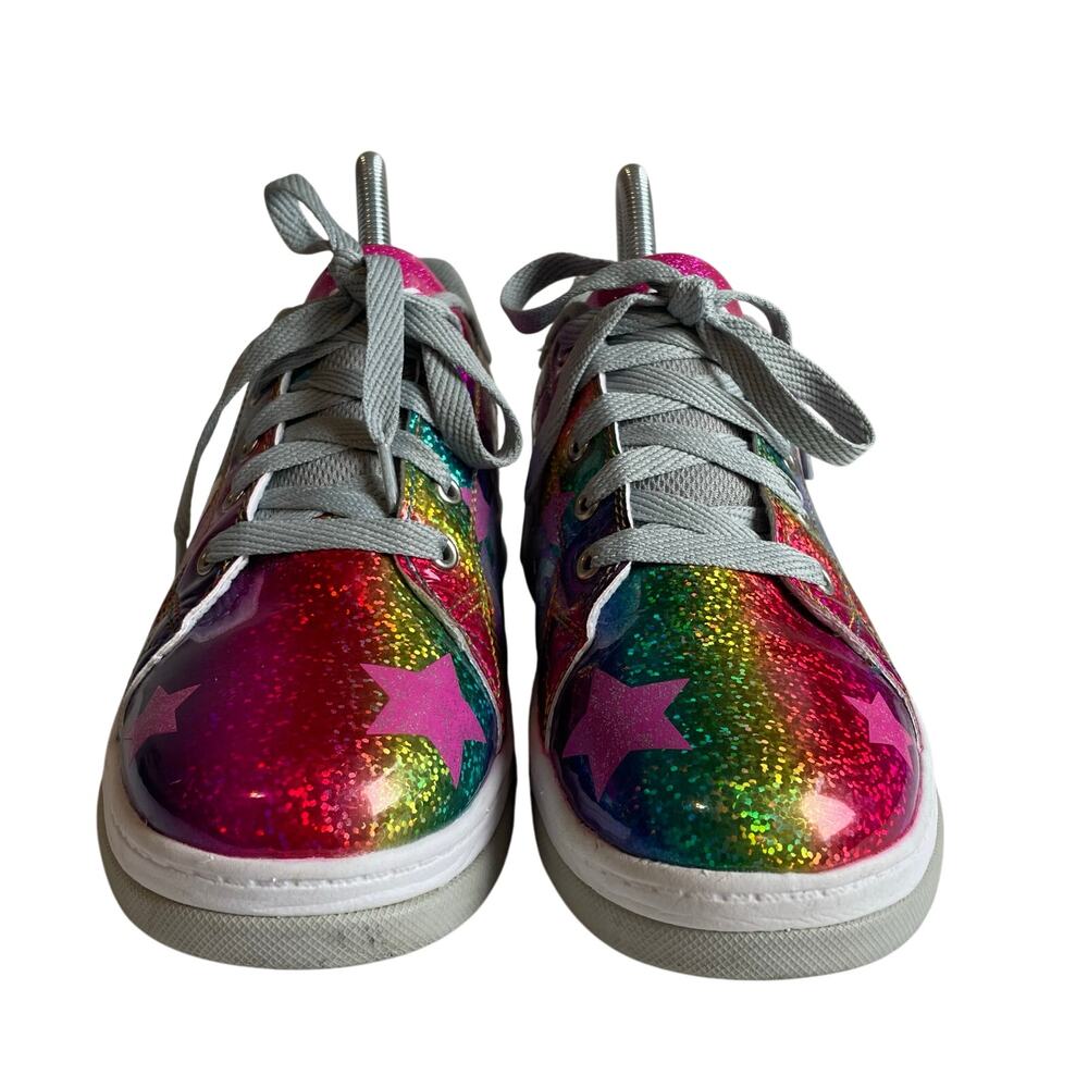 Heelys Split Stars Skate Shoe Pink Holographic Glitter Youth 6 / Women’s 7 - Picture 6 of 16
